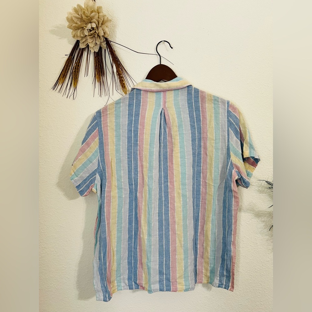 Rails Zuma Pastel Jubilee Stripe Button Down Top … - image 5